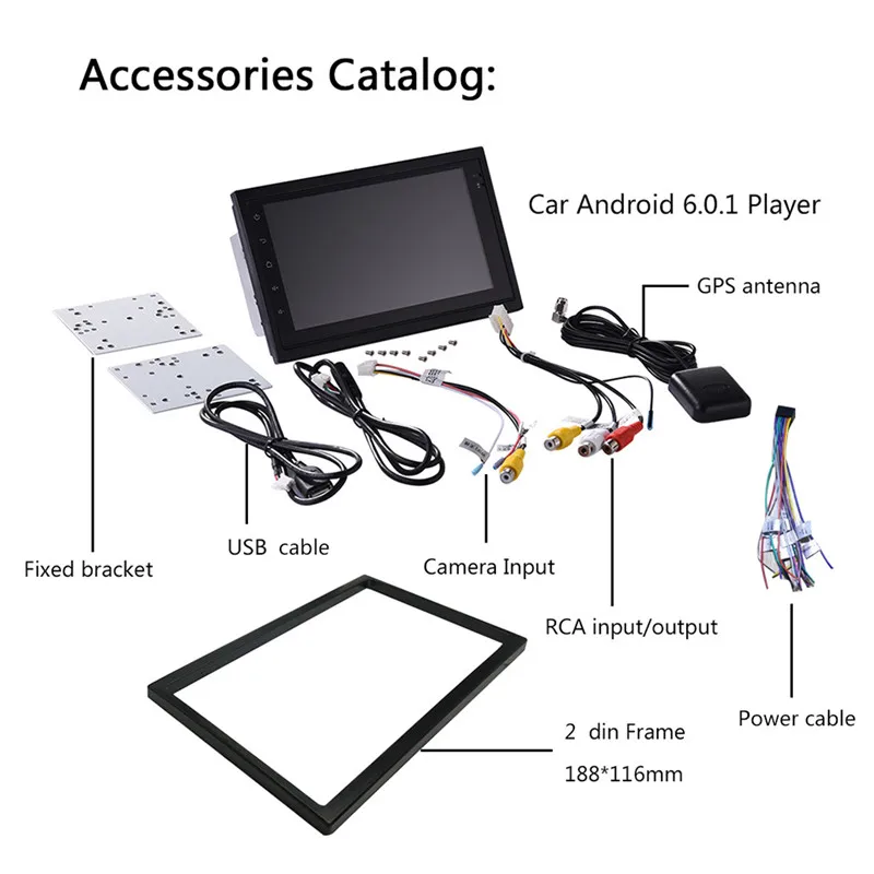 Discount Universal Android 6.0 2 Din Car GPS Navigator Multimedia WIFI Audio Video Player 7 inch Touch Screen Car MP5 FM Radio GPS Navi 4