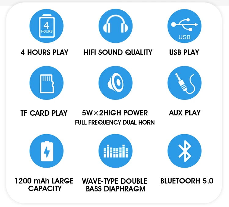 NBY 6690 Bluetooth динамик портативный беспроводной динамик звуковая система стерео музыка объемный поддержка TF AUX USB