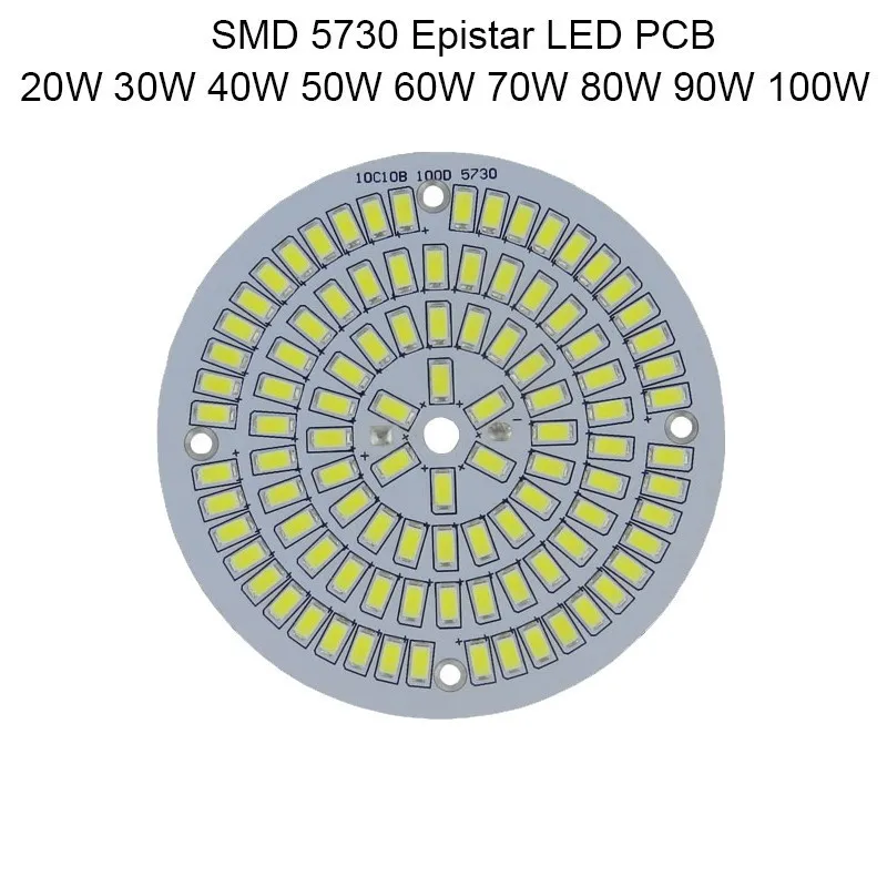 30 Вт, 40 Вт, 50 Вт, 60 Вт, 70 Вт, 100 Вт, 120 Вт, 150 Вт, SMD 5730 светодиодный PCB модуль с алюминиевой пластиной, лампочка, светодиодный светильник с высоким заливом, Светодиодный промышленный