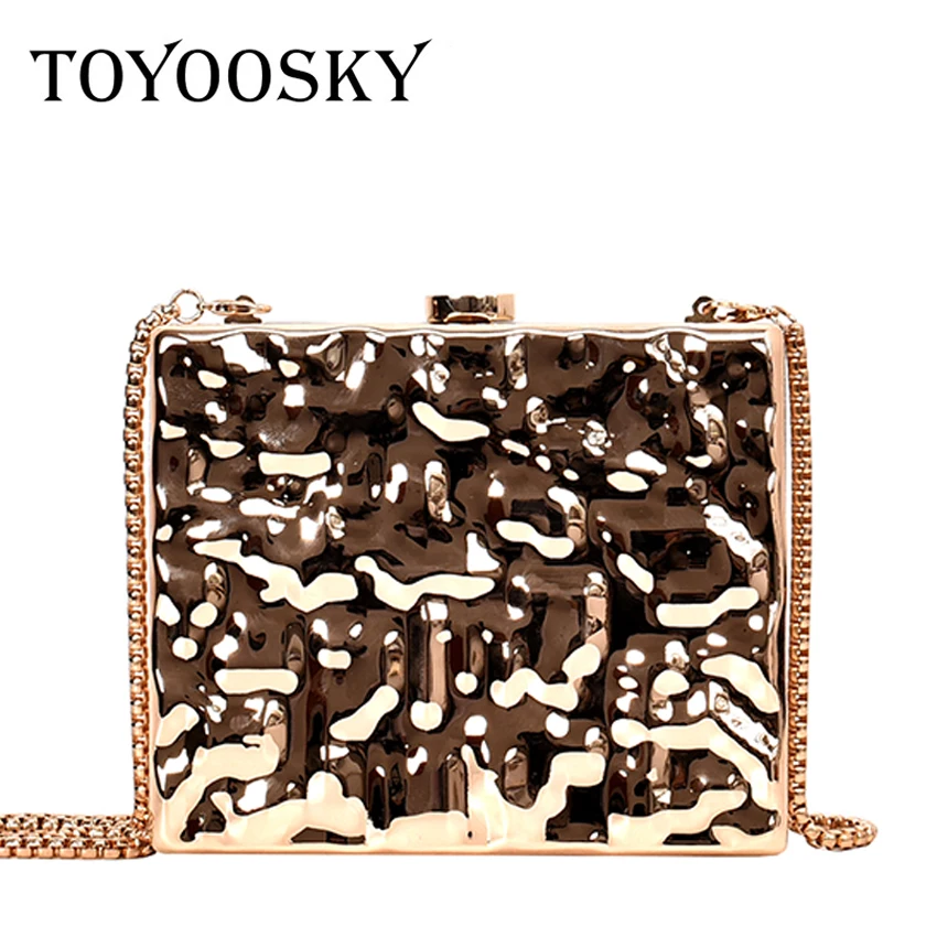 

TOYOOSKY Alloy Women Crossbody Bag Sac Main Femme Evening Party Bags Box Clutches Purse Bolso Mujer Designer Female Banquet Bag
