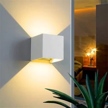 

Thrisdar 6W 12W Cube Adjustable Outdoor Waterproof LED Wall Light Modern Brief Garden Corridor Balcony Porch Wall Lamps