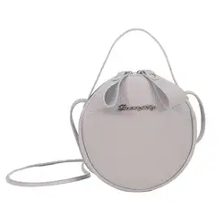 Женская кожаная сумка круглой формы женская сумка через плечо сумка-мессенджер дамская сумочка