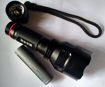 

far distant 3 gears waterproof flashlight Q5 flashlight C8 hunting LED emergency flashlight LED with 18650 li battery