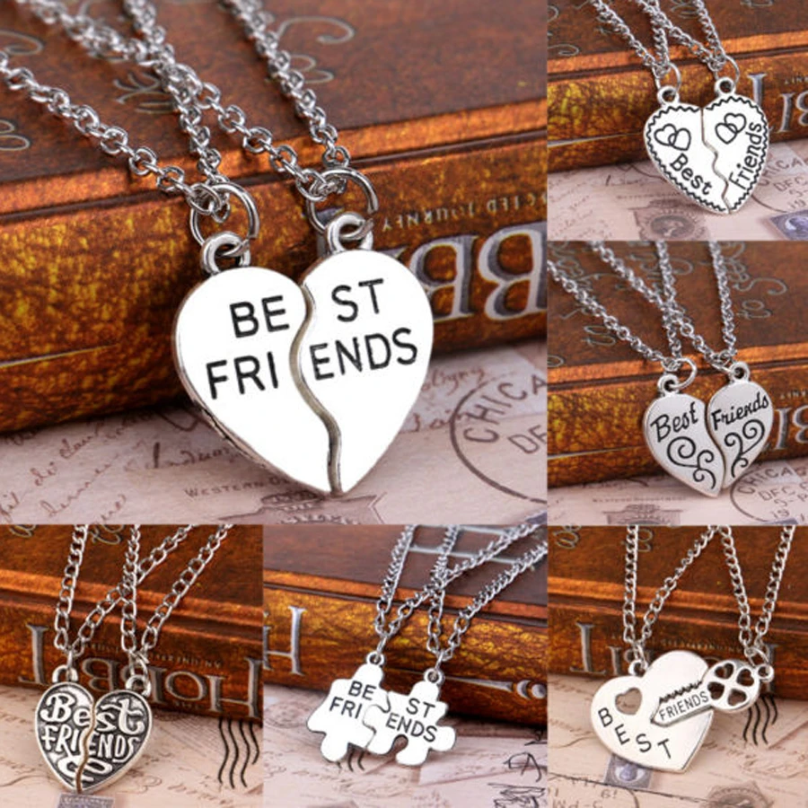Fashion jewelry charm "best friend" heart shaped pendant friendship necklace Fashion jewelry charm "best friend" heart shaped pendant friendship necklace