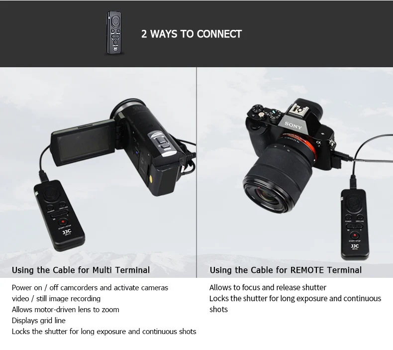 JJC мульти терминал дистанционного Управление для sony A6500 A6300 A6000 A5100 A5000 NEX-3NL A7 A7S A99II A7R II как RM-VPR1 запись фильм