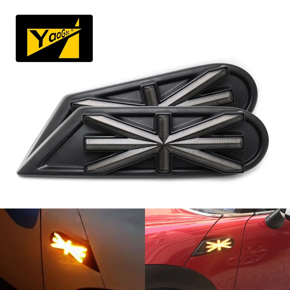 Для Mini Cooper R50 R56 R57 R58 динамические мигающие боковые габаритные светильник в сборе