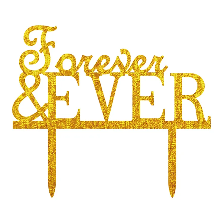 Флаги для свадебного торта Forever & Ever многоцветные акриловые топперы товары