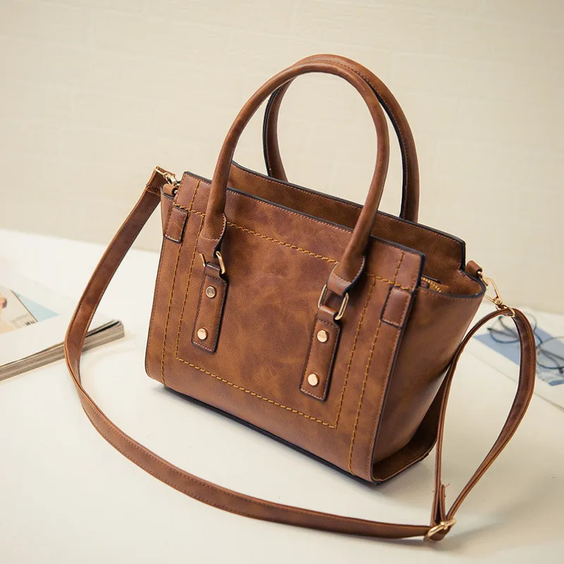 

Women handbags female single shoulder bag Free shipping PU material brown and black fashion small package College style bag