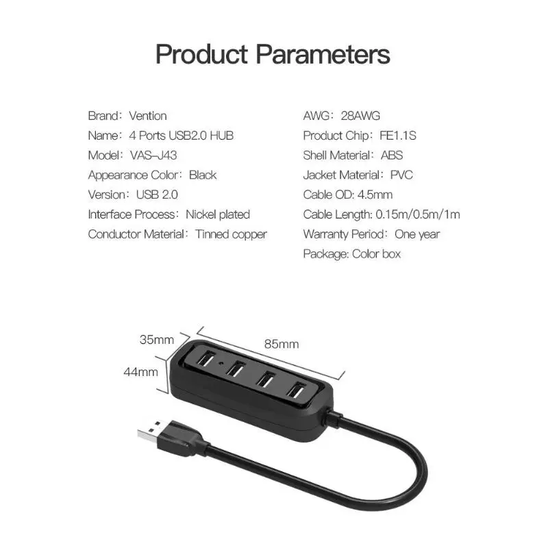 Высокоскоростной 4 порта USB2.0 концентратор usb-адаптер OTG концентратор сплиттер для Macbook