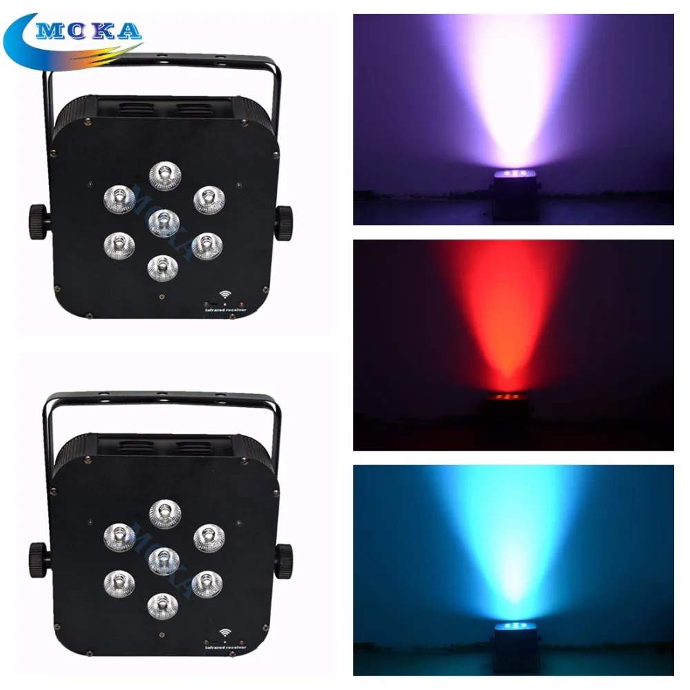 7*10w 4in1 RGBW Battery Powered Wireless DMX Built in LED Par Lighting
