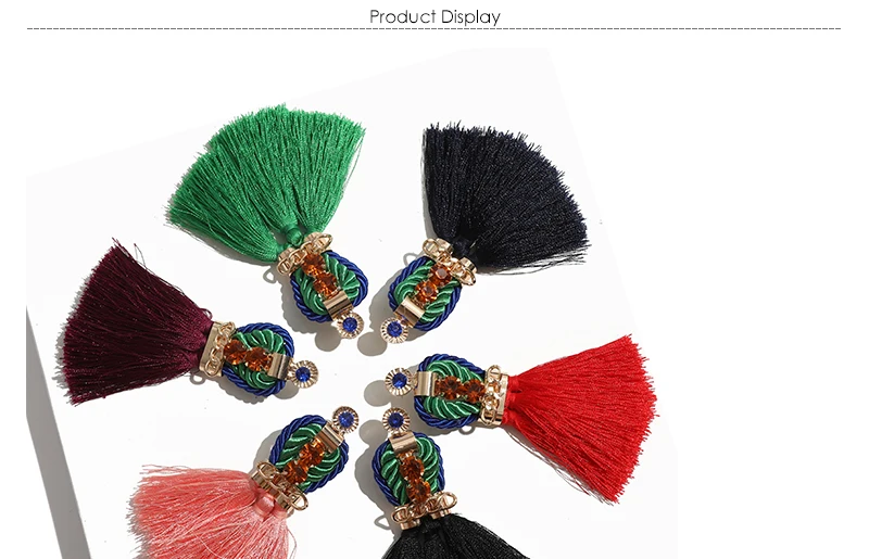 AYAYOO Long Tassel Earrings For Women Ethnic Big Drop Earring Female 2018 Brincos Summer Style Gold Earings Fashion Jewelry (1)