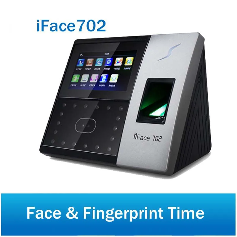 ZK iFace702 Сенсорный экран с технологией распознавания лиц система учёта времени для лица и отпечатка пальца доступа Управление терминал POS машина