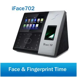 ZK iFace702 Сенсорный экран распознавания лиц посещаемость времени Системы лицо и доступа отпечатки пальцев Управление терминал машина