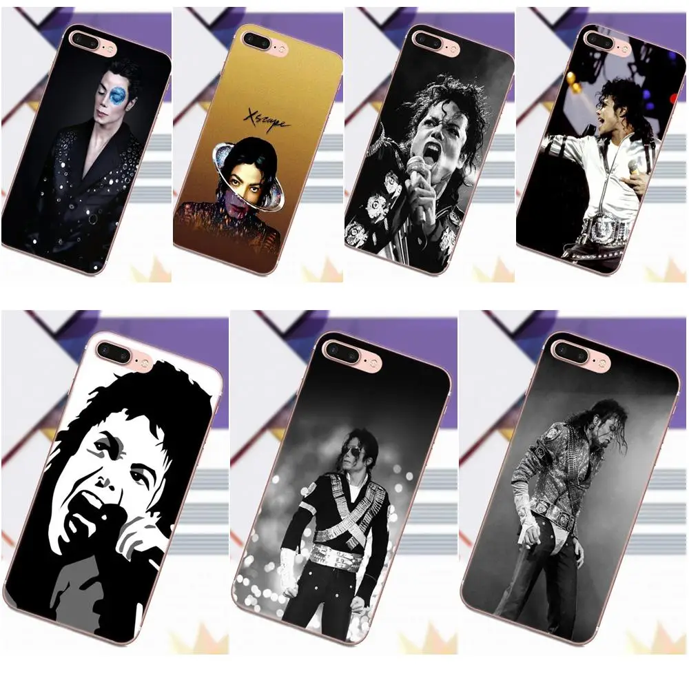 

Vvcqod Cartoon Pattern Phone Case For Apple iPhone X 4 4S 5 5C 5S SE 6 6S 7 8 Plus For Moto G G2 G3 Micheal Jackson On Stage
