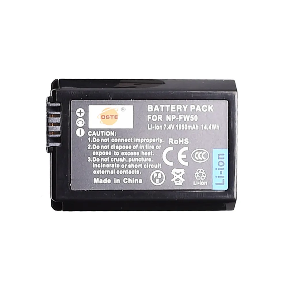 Billige DSTE Dual Slot Ladegerät mit 2PCS NP FW50 NP FW50 np fw50 Batterie für Sony NEX 3DW, NEX 5N, ST A37, NEX 3KS, A7, a6500, a6400, a6100