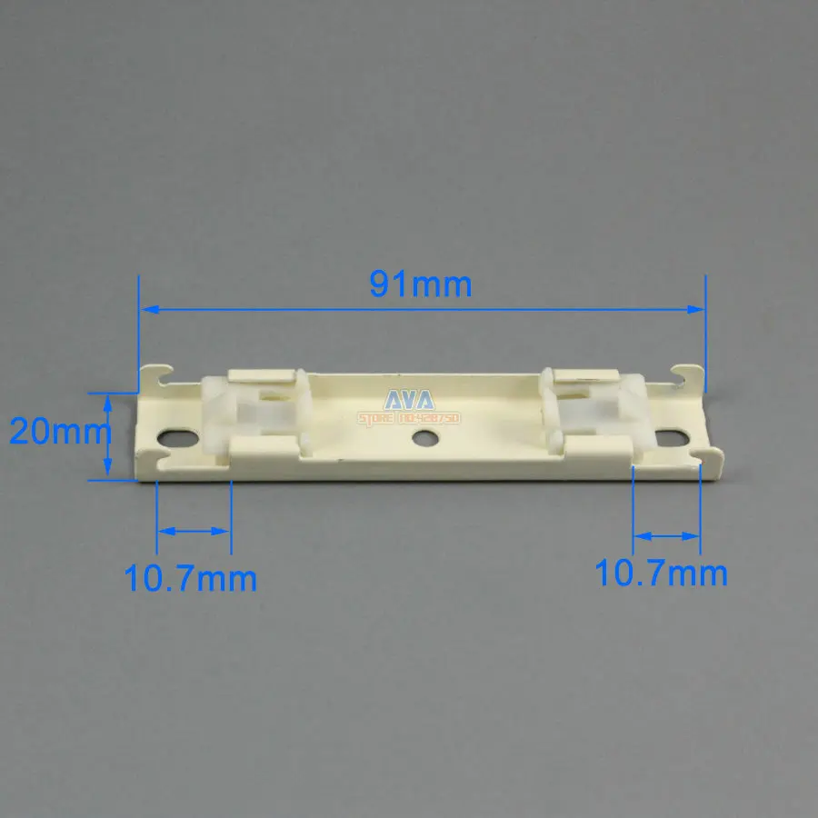 10 Pieces Curtain Track Bracket Curtain Dual Tracks Brace 20x91mm