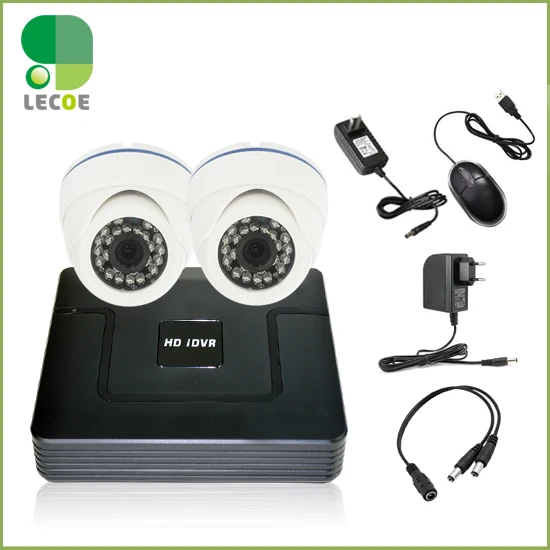 2ch DVR/HVR/NVR комплект Крытый 1200tvl купол Камера видео безопасности комплект видеонаблюдения DVR Системы