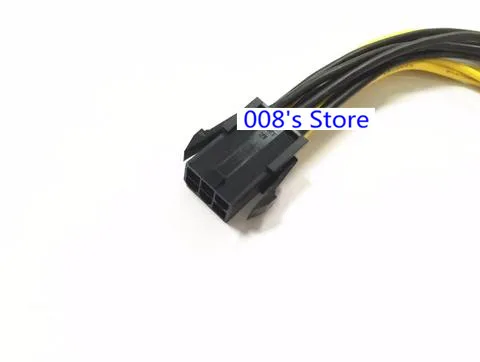 جديد 20 سنتيمتر pc امدادات الطاقة الكابل cpu موليكس 6 دبوس إلى 2 pci-e 8 (6 + 2) موصلات دبوس بطاقة الرسومات 18awg صريح الغائر الخطان