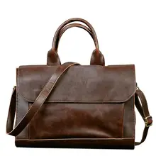 Ретро мужской портфель Crazy Horse кожаная сумка для ноутбука деловая мужская сумка-мессенджер кожаная дорожная сумка для ноутбука aktentas bolsos