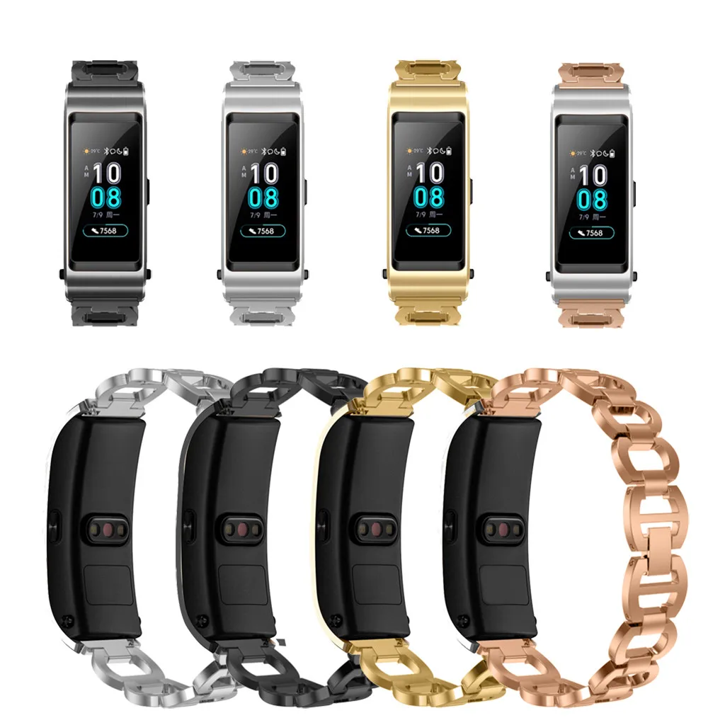 

Luxury Metal Strap for Huawei B5 Wristband Band Watch Strap Replacement Bands Fitness Stainless Steel Watch Wrist Straps 1224#2