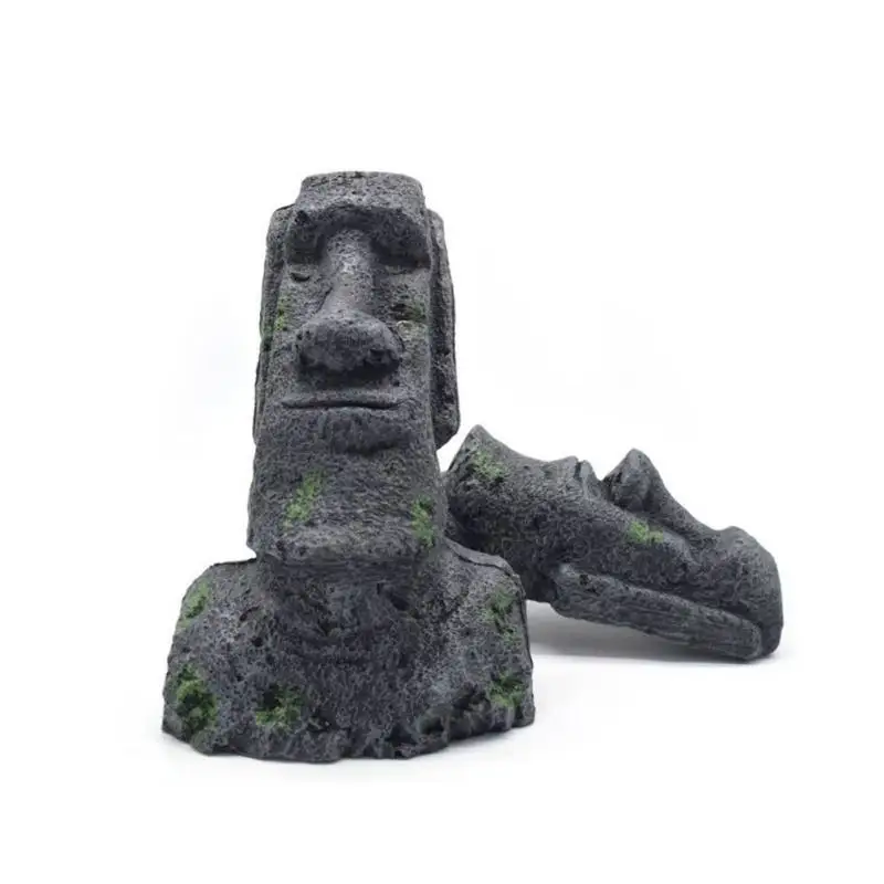 

Easter Party Desktop Aquarium Fish Tank DecorationEaster Easter Island Moai Monolith Statue Ornament Resin Charactor Decoration
