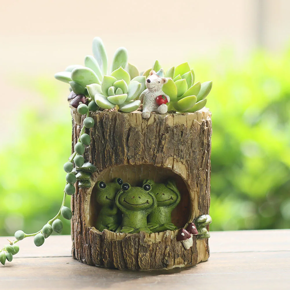 

Succulent Decoration Office Plant Pot Mini Gift Flower Home Aeration Pastoral Hole Desktop Room Garden