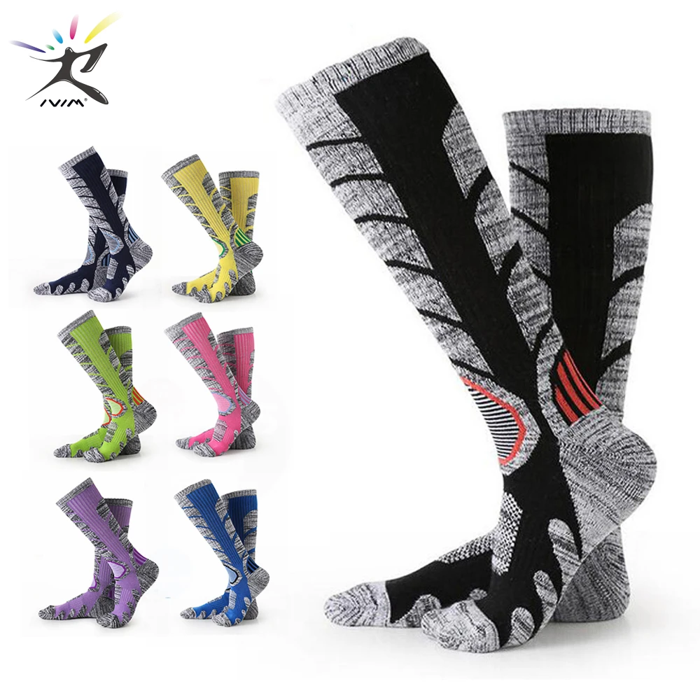 US Men Women Winter Warm Sports Hiking Socks Thermal Snow Ski Long Boot Socks