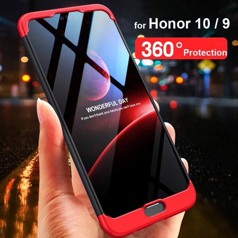 

WeeYRN 360 Full Protection Case Huawei Honor 10 honor10 Funda Shockproof Luxury Case Matte Hard Plastic Cover Huawei Honor 9