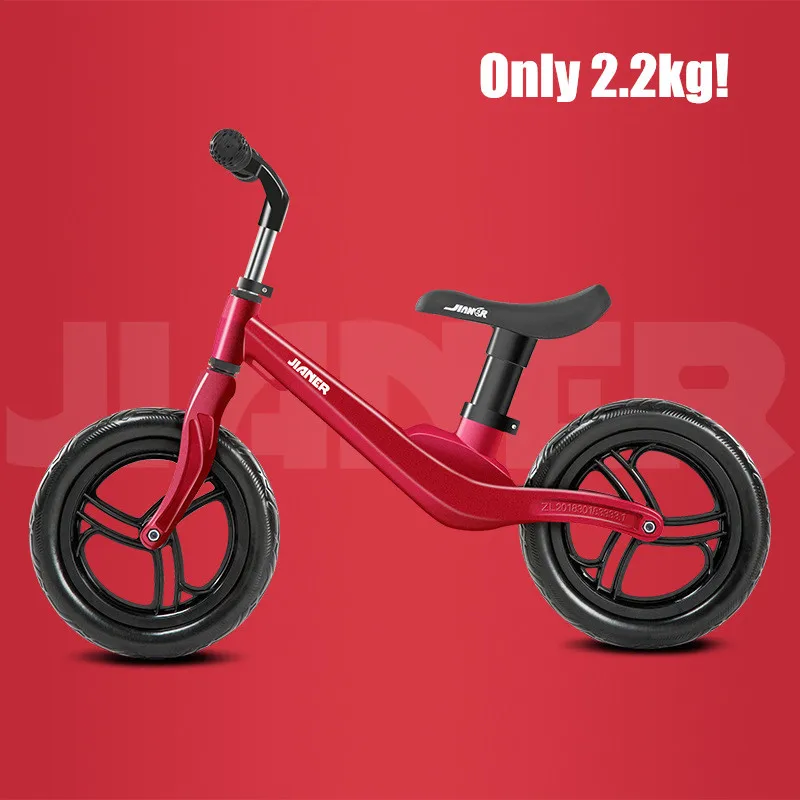 

12" Push Balance Bike Ultralight Kids Riding Bicycle For 1- 4 Years Baby Walker Scooter No-pedal Learn To Ride Pre Bike Eva Tire