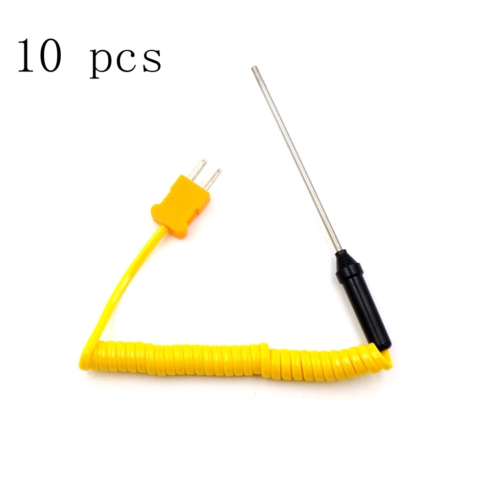 

WHCYonline 10 pieces 1M Vertical telescopic length Wire Temperature Test K-type TP-02 TP02 Thermocouple Sensor Probe Test line
