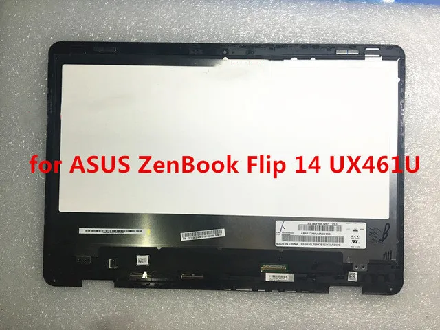 Для ASUS VivoBook flip 14 UX461U UX461 14 дюймов ЖК-монитор с сенсорным экраном в сборе+ с рамкой NV140FHM-N62 V8.0