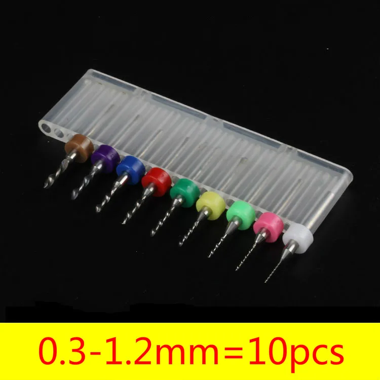 

10pcs PCB bit tungsten bit amber beeswax hand twist drill stone drilling tool 0.3-1.2mm