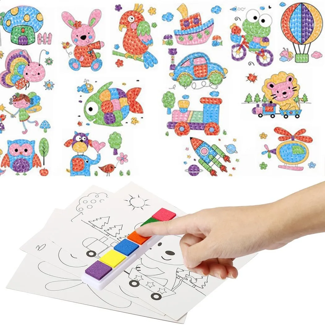 Colorful Finger Paint Kit Kid Finger Painting Craft Set Drawing DIY