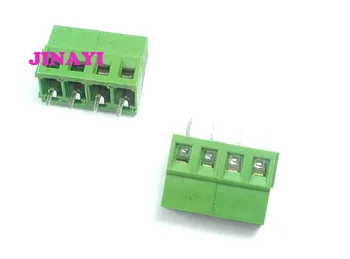 

100pcs 4P 5.0mm Terminal Block Terminal Connector Screw Terminal Connector Green