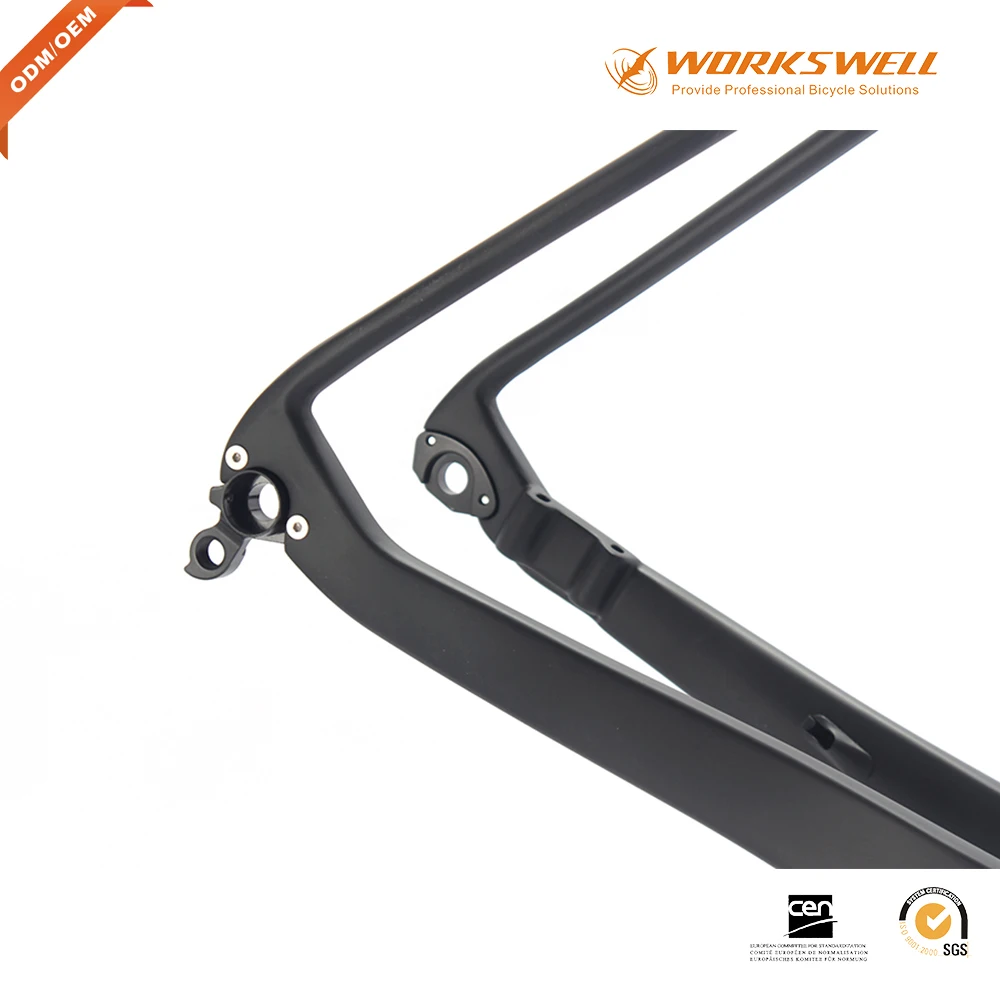Excellent 2017 New Full Carbon Road Bike Cyclocross Frame 700C Disc Brake Road Cyclocross Bicycle Frames +Fork+headset BSA/BB30 5
