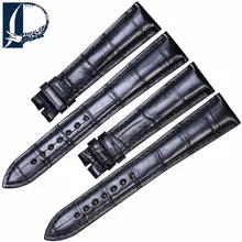 Pesno Suitable for Jaeger-LeCoultre Black Luxury Crocodile Leather Watch Accessories 20mm Men Watch Band with Pin Buckle