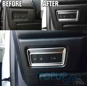 

CHROME INNER LIGHT LAMP SWITCH BUTTON COVER TRIM FIT FOR 2015- LAND ROVER DISCOVERY SPORT