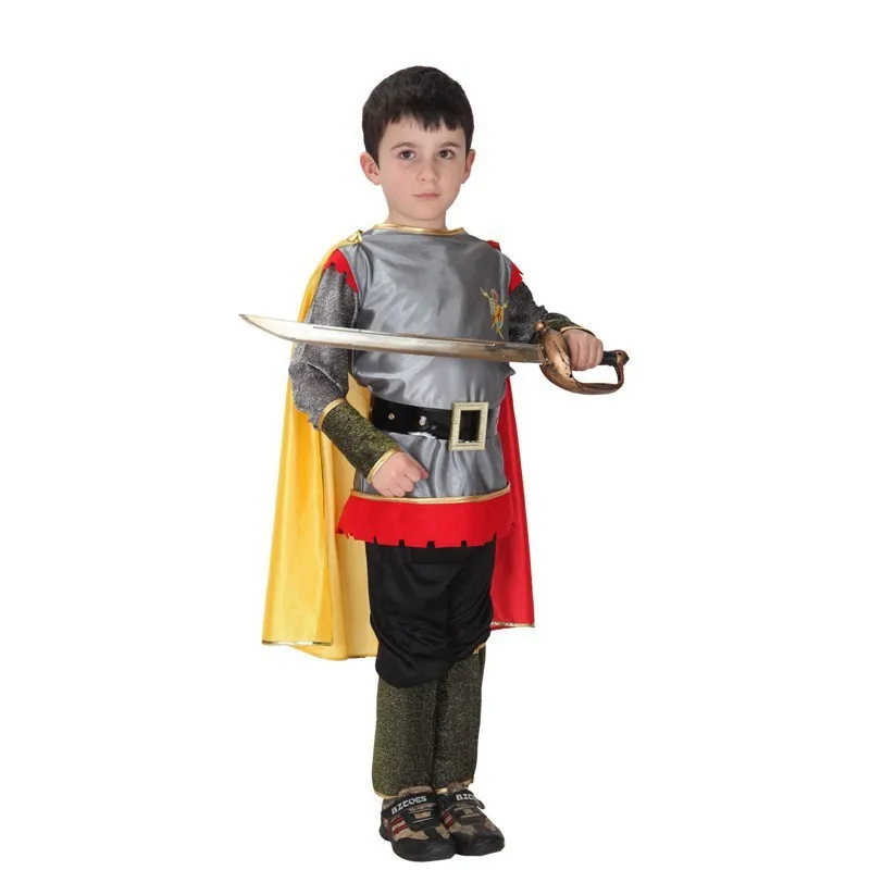 M-XL-New-2016-Roman-Warrior-Knight-Children-Cosplay-Hallowean-Carnival-Party-Boy-Prince-King-Kids