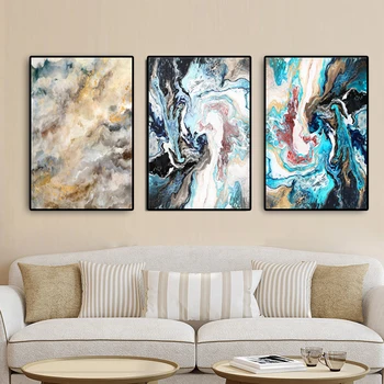 

Watercolor Big Could Abstract Landscape Oil Painting on Canvas Posters and Prints Scandinavian Art Wall Picture for Living Room