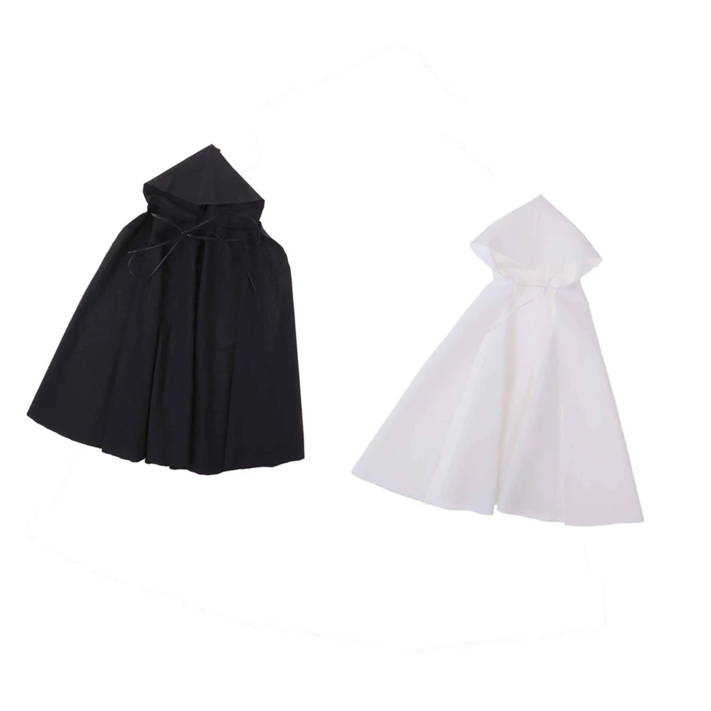 1//6 Scale Black Soldier Hooded CLoak Cape for 12/" Action Figure