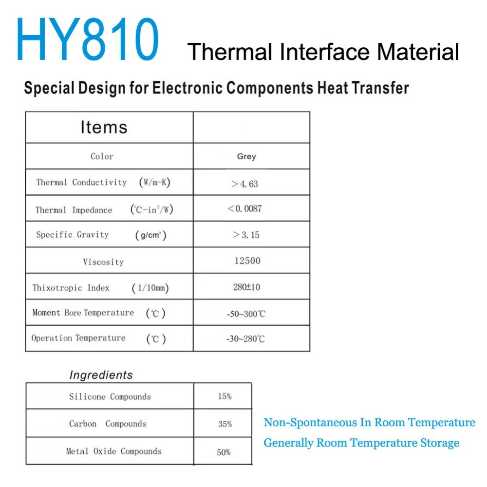 HY810-CN10 10 г нано-основе термопаста теплоотвода Материал интерфейса для ЦП GPU светодиодный электронные компоненты Бесплатный скребок