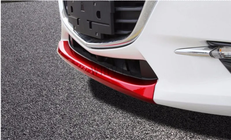 Автомобиль-Стайлинг ABS переднего бампера решетка отделка декоративные модификации тела изюминкой бар для Mazda 3 Axela 2017