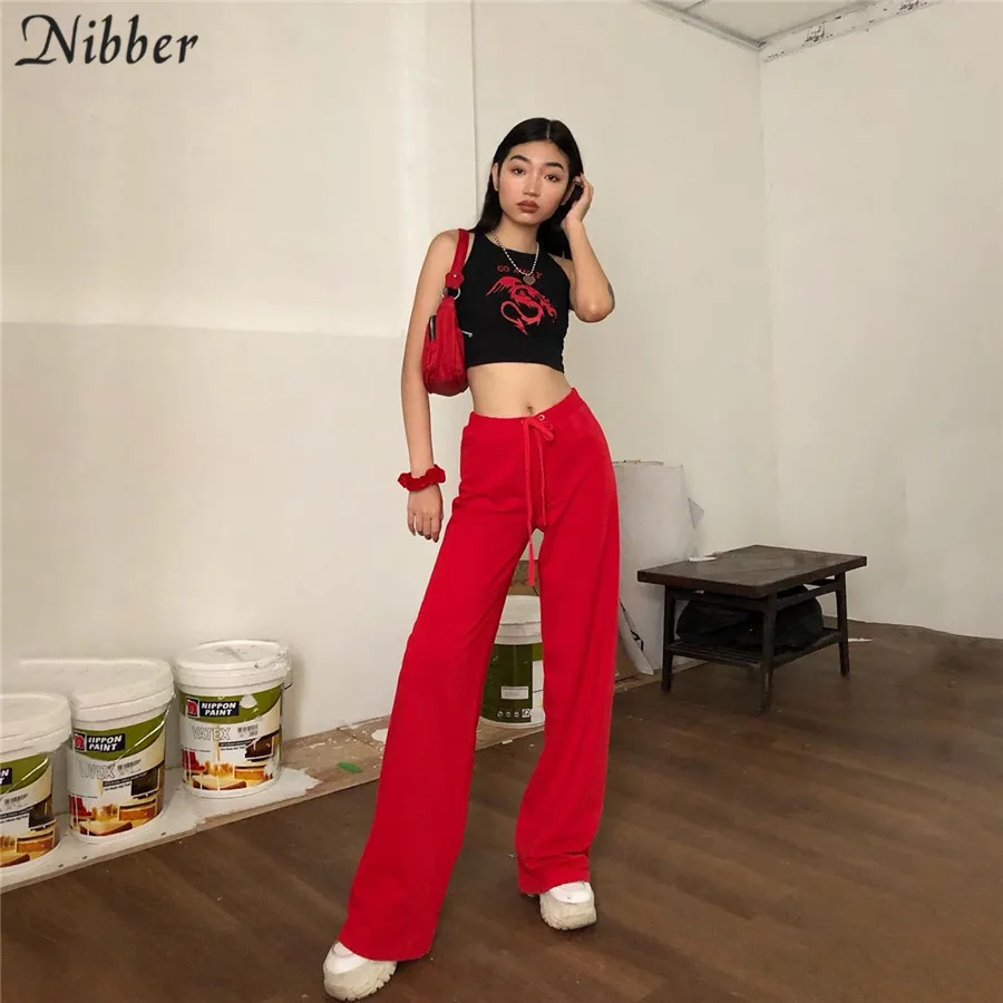 Nibber high street casual Solid wide leg pants women 2019autumn fashion office ladies loose Bottoms Slim Soft pants femme mujer Nibber high street casual Solid wide leg pants women 2019autumn fashion office ladies loose Bottoms Slim Soft pants femme mujer