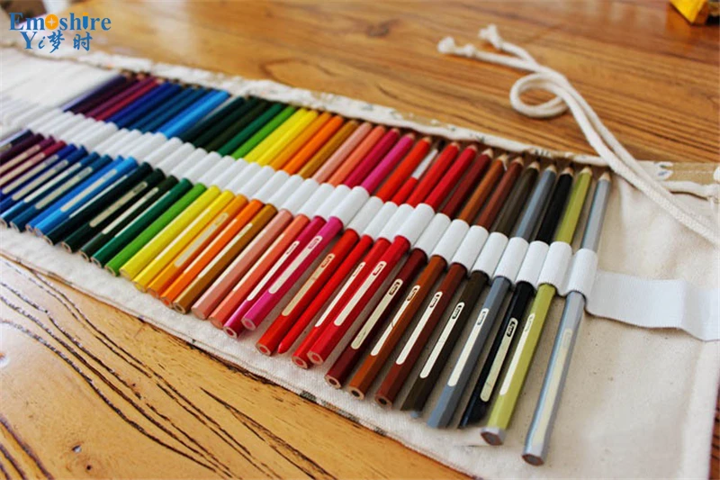 Emoshire Trolley cotton canvas pure handmade cloth curtains small tree seedlings section fresh large capacity pencil pencil case (7)