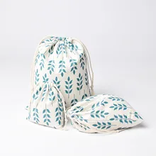 1 шт. хлопчатобумажная ткань, мешок со шнурком вечерние партия подарок сумка Главная Организатор печати пшеницы уха