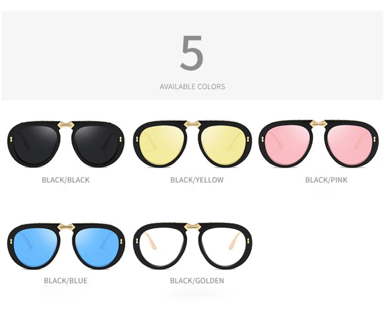 RFOLVE Ins популярные складные солнцезащитные очки в оправе для женщин, роскошные солнцезащитные очки со стразами, женские летние дорожные очки UV400 RF2