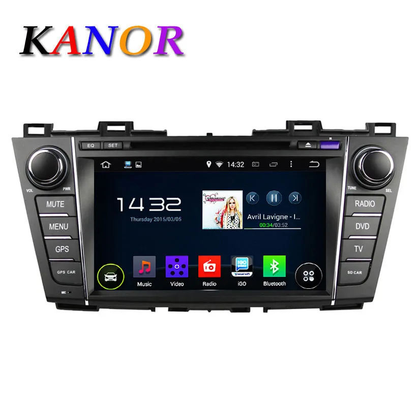  8" 1024*600 Capacitive Quad Core Android 5.1 ROM 16G Mazda 5 Premacy Car DVD Player With GPS Navigator Audio WIFi Multimedia 