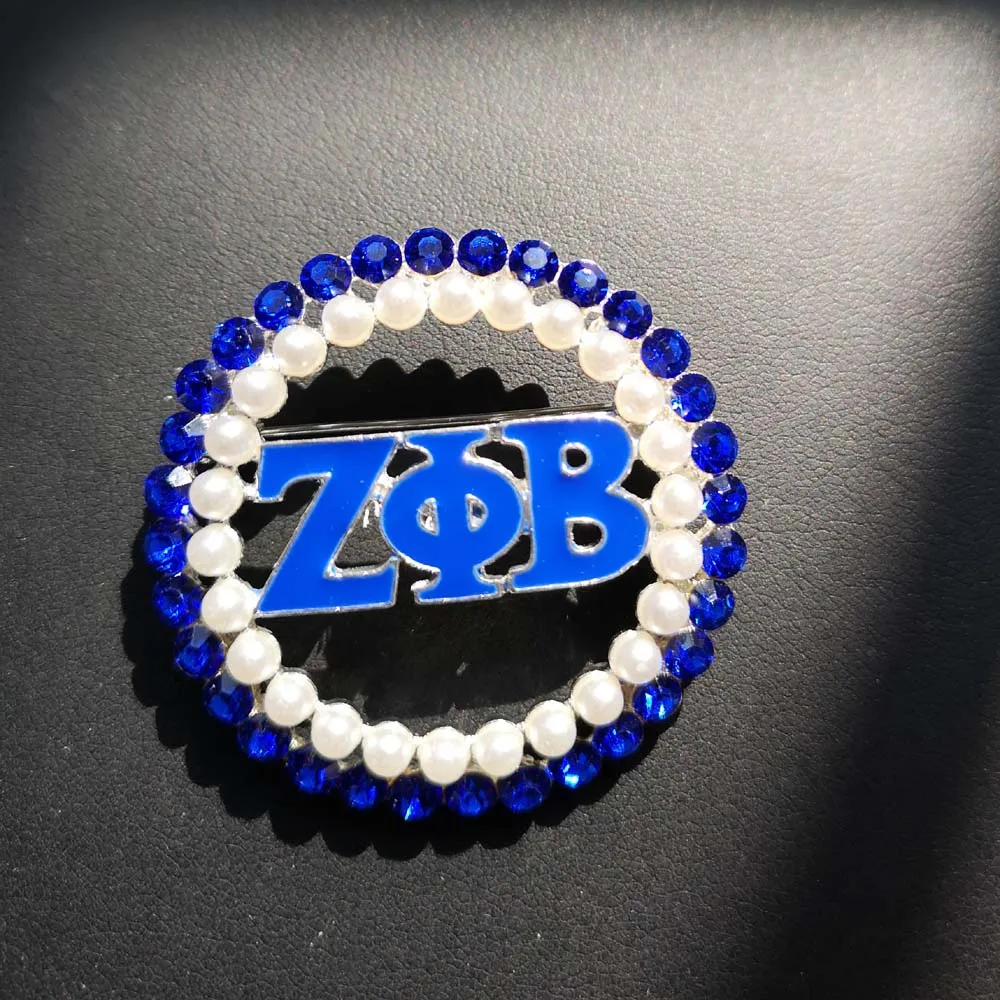 Прямая zeta Phi Beta Sorority жемчужная булавка zpb булавка брошь бижутерия - Окраска металла: Mix