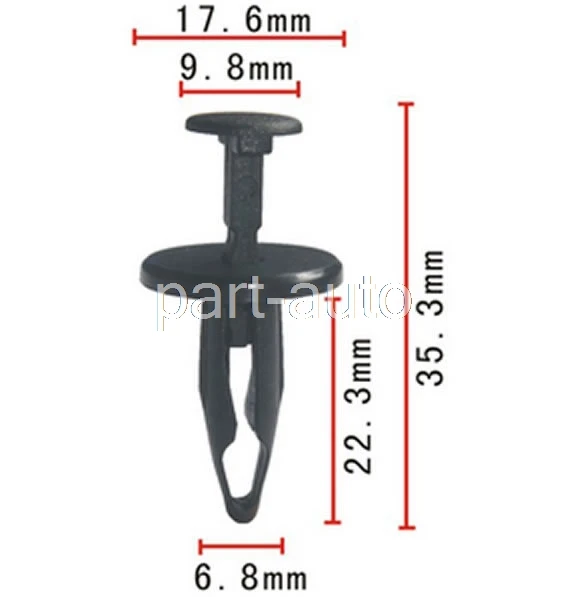 100x OEM For Chrysler For Dodge Ram Exterior Push Type Retainer Clip