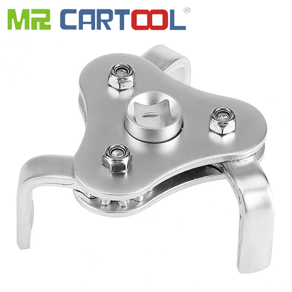 

Mr Cartool Adjustable 3 Jaw Oil Filter Wrench Universal Triangle Remover for Auto Motorcycle Car Engine Repair Tool